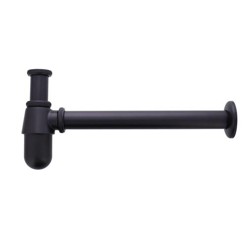 Sifon Afvoerbuis Muurbuis Rond 08 Mat Zwart, Doe-het-zelf en Verbouw, Sanitair, Nieuw, Wastafel, Verzenden
