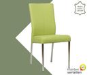 Leren eetkamerstoel Comfort - Hermes Lime (felgroen) -, Huis en Inrichting, Stoelen, Overige kleuren, Nieuw, Leer, Ophalen of Verzenden