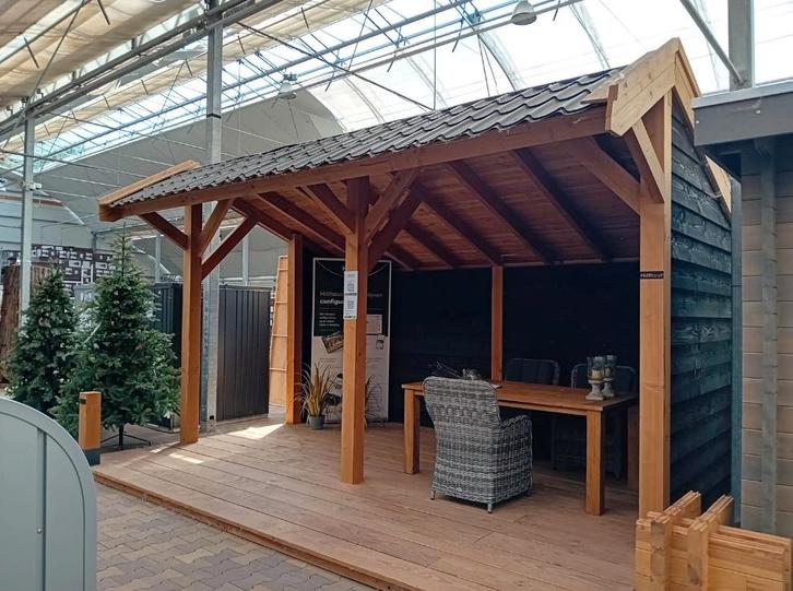 Hillhout Showmodel Douglas Kapschuur Premium 600x260, Tuin en Terras, Overkappingen, Overige typen, Zo goed als nieuw, Ophalen