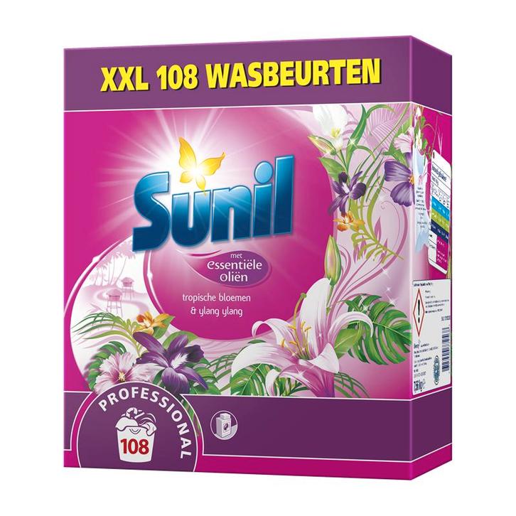 Sunil waspoeder XXL tropische bloemen - 108 wasbeurten, Huis en Inrichting, Schoonmaakartikelen, Verzenden