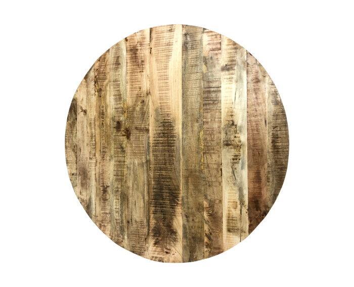 Rond Tafelblad mangohout 130 cm, Huis en Inrichting, Tafelonderdelen, Nieuw, Ophalen of Verzenden