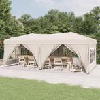 vidaXL Partytent inklapbaar met zijwanden 3x6 m crèmekleurig, Tuin en Terras, Partytenten, Verzenden, Nieuw, Partytent