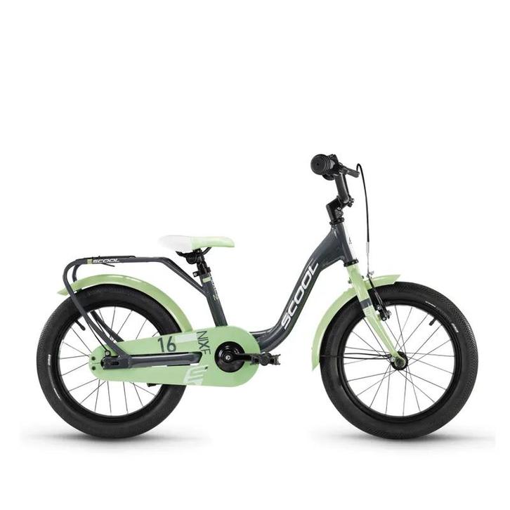 SCOOL niXe 16-1S - Dark Grey/Pastel Green (Jongensfietsen), Fietsen en Brommers, Fietsen | Kinderfietsjes, Nieuw, Ophalen of Verzenden