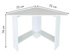Hoekbureau - houten bureau - 102x72x74 cm - wit, Ophalen of Verzenden, Nieuw