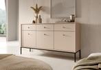 Dressoir Goud Beige - 154x83x39 cm, Verzenden, 150 tot 200 cm, Nieuw, Modern