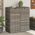 vidaXL Tuinkast 105x55x113 cm poly rattan grijs, Tuin en Terras, Verzenden, Nieuw