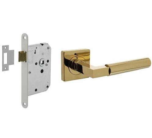 Intersteel deurbeslag set loopslot wit + deurklink Bau-Stil, Doe-het-zelf en Verbouw, Hang- en Sluitwerk, Verzenden