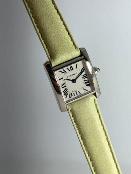 Cartier - Tank Francaise White Gold 18k - 2403 - Dames -, Sieraden, Tassen en Uiterlijk, Horloges | Heren