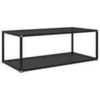 vidaXL Salontafel 100x50x35 cm gehard glas zwart, 100 tot 150 cm, Verzenden, Nieuw, 50 tot 100 cm