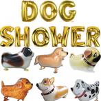 Folie ballon letter set Dog Shower goud, Nieuw, Verzenden