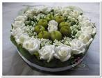 Actie taart foambloemen- rose cake 15 cm. wit foambloemen, Ophalen of Verzenden, Nieuw