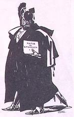 Berlijnse hoogleraar van de oorlog op spotprent (Lithos), Verzenden