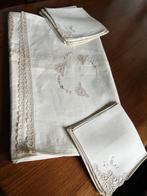 Tafelkleed (13) - 260 cm - 172 cm - Tafelkleed met servetten, Antiek en Kunst