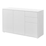 Commode Paarl druk en open 74x117x36 cm wit mat, Nieuw, Verzenden