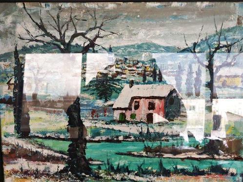 Claude Leroux (1930-2006) - Manosque des Collines en Haut, Antiek en Kunst, Kunst | Schilderijen | Klassiek