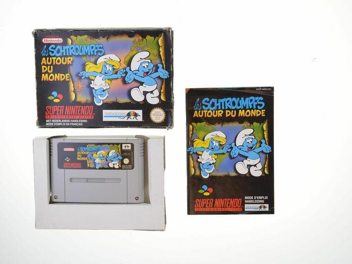Les Schtroumpfs Autour Du Monde  (De Smurfen) [Super, Spelcomputers en Games, Games | Nintendo Super NES, Zo goed als nieuw, Ophalen of Verzenden