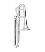 Zilveren Trombone groot ketting hanger, Verzenden, Nieuw