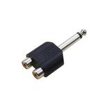 Audio Adapter - Mono - 6.35mm Jack (m) naar 2x RCA (Tulp), Verzenden, Nieuw