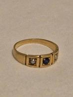 Ring - 18 karaat Geel goud - 0.50ct. tw. Saffier, Nieuw