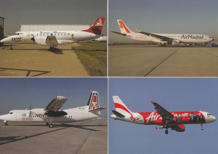 Luchtvaart - Vliegtuig - Ansichtkaart (100) - 1970-2000, Verzamelen, Ansichtkaarten | Buitenland