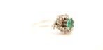 Ring - 19.2 kt. Witgoud Smaragd - Diamant, Nieuw