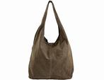 Comfortabele suède maxi tas - zachte schouder tas met, Nieuw