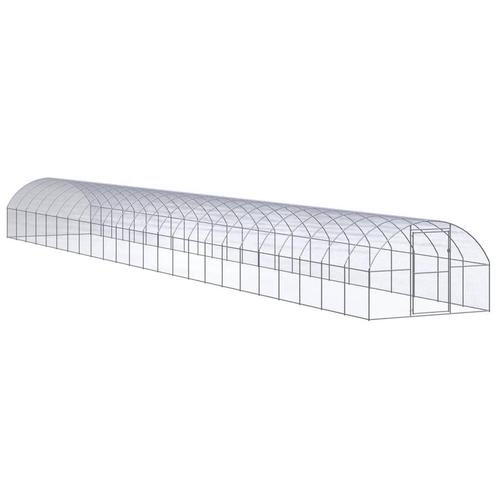 vidaXL Kippenren 3x24x2 m gegalvaniseerd staal, Dieren en Toebehoren, Knaagdieren en Konijnen | Hokken en Kooien, Nieuw, Verzenden