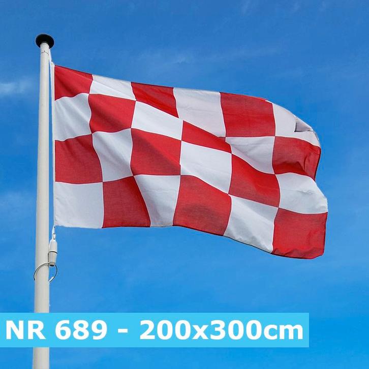 NR 689: Vlag Noord-Brabant 200x300cm standaard, Diversen, Vlaggen en Wimpels, Nieuw