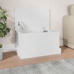 vidaXL Opbergbox 50x30x28 cm bewerkt hout wit, Huis en Inrichting, Woonaccessoires | Kisten, Verzenden, Nieuw
