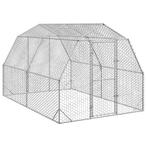 vidaXL Kippenren 2,5x4x2,25 m gegalvaniseerd staal, Verzenden, Nieuw