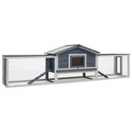 vidaXL Konijnenhok 310x70x87 cm massief grenen- en vurenhout, Verzenden, Nieuw