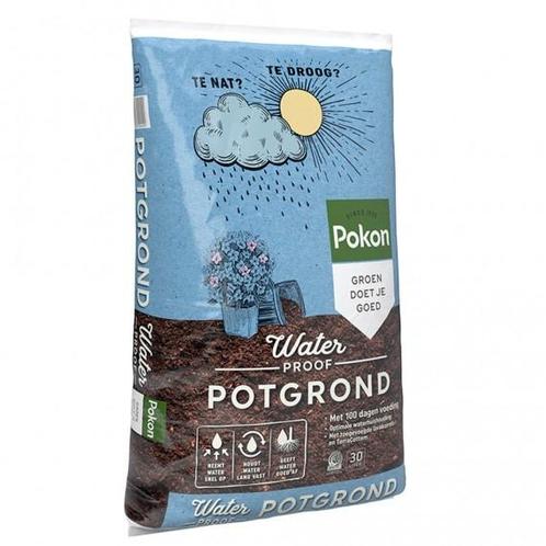 POKON WATERPROOF POTGROND BIO 30 LITER (PLANT & ZORG), Tuin en Terras, Aarde en Mest, Overige typen, Ophalen of Verzenden