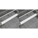 vidaXL Doucheafvoer 2 st rechthoekig bubbel 930x140 mm, Verzenden, Nieuw