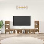 vidaXL TV-kast 4 pcs artisanaal eikenkleurig 37 x 35 x 107,5, Huis en Inrichting, Minder dan 50 cm, Verzenden, 100 tot 150 cm