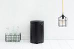 Brabantia NewIcon Prullenbak - 20 liter - Matt Black, Verzenden, Zo goed als nieuw