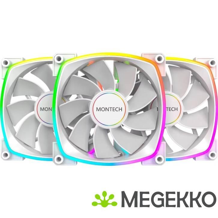 Montech RX120 PWM 3-Pack Wit, Computers en Software, Computerkoelers, Nieuw, Verzenden