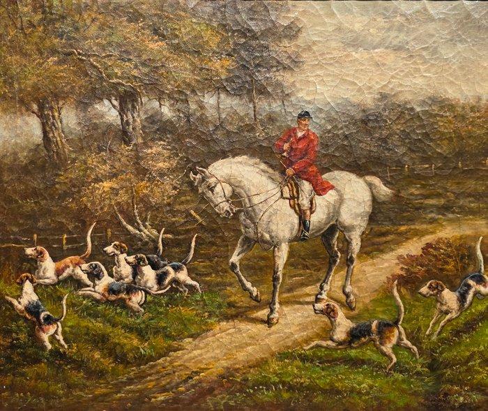 Britse school (XX) - Battuta di caccia classica, Antiek en Kunst, Kunst | Schilderijen | Klassiek