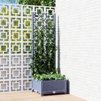 vidaXL Plantenbak met latwerk 40x40x121,5 cm polypropeen, Verzenden, Nieuw, Kunststof, Minder dan 60 cm