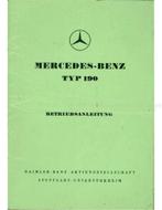 1956 MERCEDES BENZ 190 INSTRUCTIEBOEKJE DUITS, Auto diversen, Handleidingen en Instructieboekjes