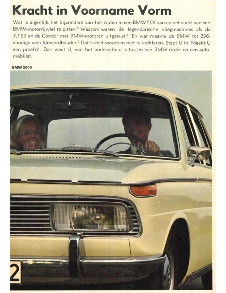 1969 BMW PROGRAMMA BROCHURE NEDERLANDS, Boeken, Auto's | Folders en Tijdschriften, BMW