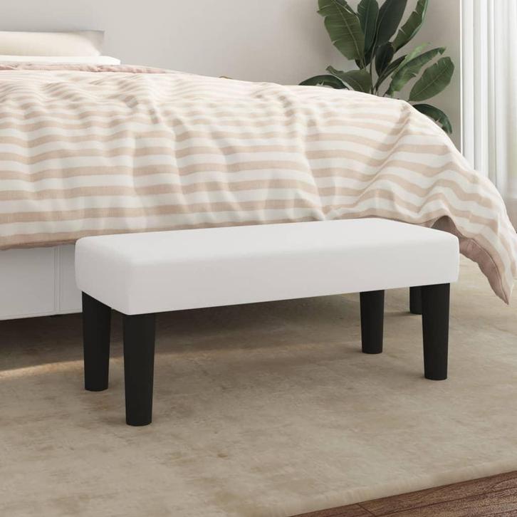vidaXL Bankje 70x30x30 cm kunstleer wit, Huis en Inrichting, Banken | Bankstellen, Nieuw, Minder dan 150 cm, Leer, Verzenden