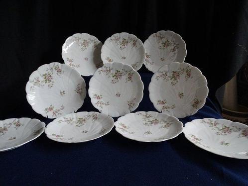 Limoges - Dessertservies (10) - Porselein, Antiek en Kunst, Antiek | Meubels | Tafels