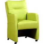 Leren eetkamerstoel Sharp - Toledo Lime (felgroen) - Met, Huis en Inrichting, Stoelen, Nieuw, Leer, Ophalen of Verzenden, Eén