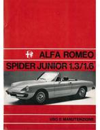 1972 ALFA ROMEO SPIDER 1300 1600 JUNIOR INSTRUCTIEBOEKJE, Auto diversen, Handleidingen en Instructieboekjes