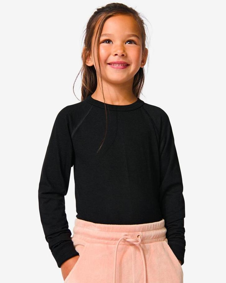 HEMA Kinder thermo t-shirt zwart, Kleding | Dames, Wintersportkleding, Nieuw, Verzenden