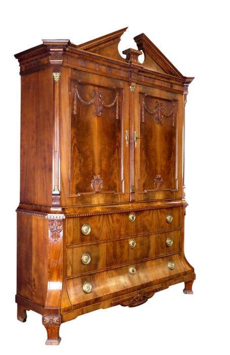 Kabinet - Mahonie en eiken, Antiek en Kunst, Antiek | Meubels | Stoelen en Banken