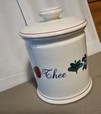 Boerenbont Voorraadpot Thee 1.5 ltr Aardewerk met wit deksel, Verzenden, Nieuw