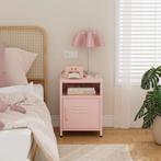 Nachtkastje | Bijzettafel | 40x40x55cm | Metaal | Roze, Verzenden, Nieuw