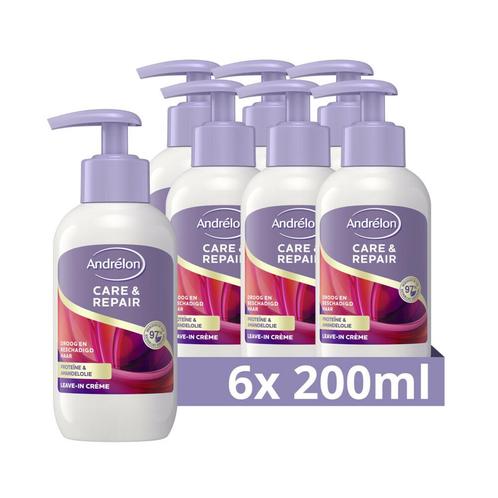 6x Andrelon Haarcreme Care & Repair 200 ml, Sieraden, Tassen en Uiterlijk, Uiterlijk | Haarverzorging, Nieuw, Verzenden