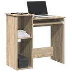 vidaXL Bureau met schappen 84x40x78 cm bewerkt hout sonoma, Huis en Inrichting, Bureaus, Verzenden, Nieuw